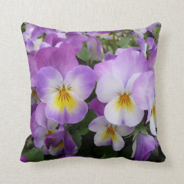 Delikate Mauve-Stiefmütterchen Kissen