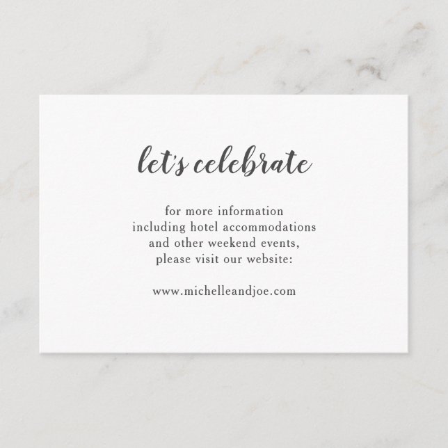 Delikate Minimalistische Verschlusskarte Begleitkarte (Vorderseite)