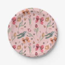 Delikate Niedliche Blume Tulips und Bows Rosa