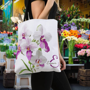 Delikate Orchid-Blume Monogramm