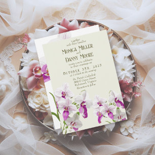 Delikate Orchid Daytime Wedding Einladung