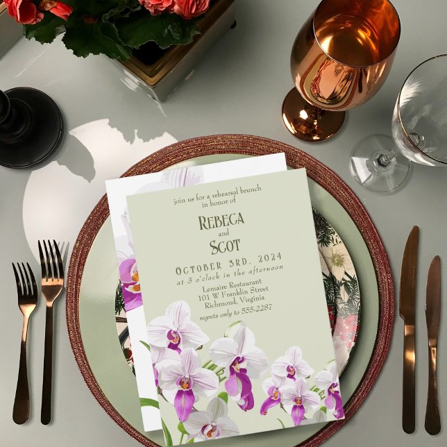Delikate Orchid Wedding Brunch Probe Einladung (Von Creator hochgeladen)