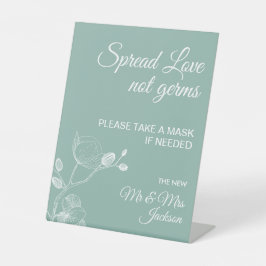 Delikate Orchideen elegante Hochzeit covid Sicherh Sockelschild