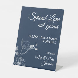 Delikate Orchideen elegante Hochzeit covid Sicherh Sockelschild