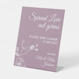 Delikate Orchideen elegante Hochzeit covid Sicherh Sockelschild