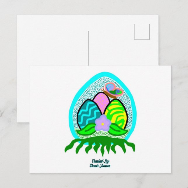 Delikate Ostereier Postkarte (Vorne/Hinten)