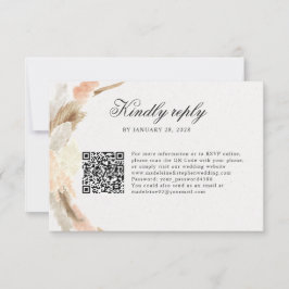 Delikate Pampas Gras Online UAWG QR Code RSVP Karte