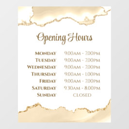 Delikate Peach Agate Öffnungszeiten Fensterheber Fensteraufkleber