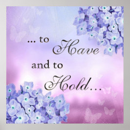 Delikate Petals: Blaues Hydrangea Poster