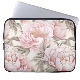 Delikate Pink Peony Electronics Bag Laptopschutzhülle