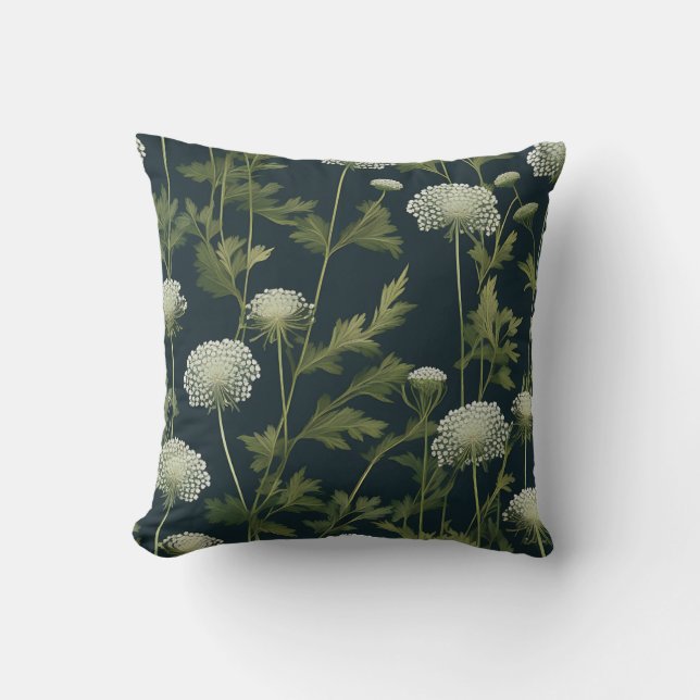 Delikate Queen Anne's Lace Pattern Kissen (Vorderseite)