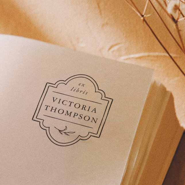 Delikate Rahmen Elegante Ex Libris Buchzeichen Boo Permastempel (Rubber Stamp Mock-up)