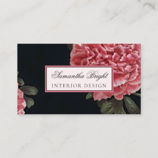 Delikate Red Blume Class Business Card Visitenkarte