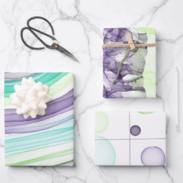 Delikate Regenbogenfarben, weiche Papierblätter Geschenkpapier Set