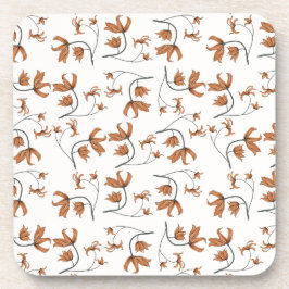 Delikate romantische Blumen Taupe Pfirsichkaramel Getränkeuntersetzer