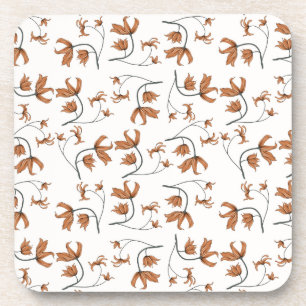 Delikate romantische Blumen Taupe Pfirsichkaramel Getränkeuntersetzer