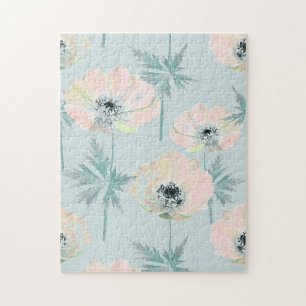 Delikate rosa Anemone. Puzzle