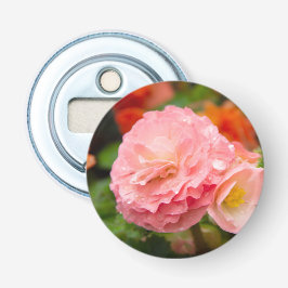 Delikate rosa Blume nach Regen Flaschenöffner