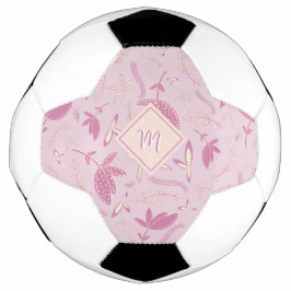 Delikate rosa Florals und Bows Fußball