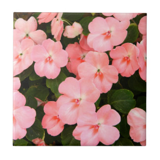 Delikate rosa Frühlingsblumen Fliese