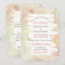 Delikate Rosa und Beige Blumenzwiebeleinladung