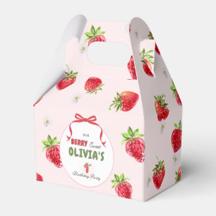 Delikate Rosa Wasserfarbe Erdbeere Erstgeburt Geschenkschachtel