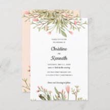 Delikate Rosa Wildblumen Chic Botanische Hochzeit