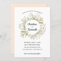 Delikate rosa Wildblumen Kranz Botanische Hochzeit