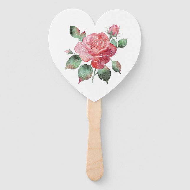 Delikate Rose Fächer (Vorderseite)