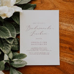 Delikate Rose Gold Bridesmaids Luncheon Einladung<br><div class="desc">Diese delikate Rose Goldbridmaids lädt zum Mittagessen zu einem modernen Event ein. Das romantische minimalistische Design besticht durch eine hübsche und elegante,  staubige Rose mit rosa Typografie auf weißem Hintergrund.</div>