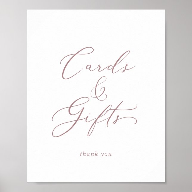 Delikate Rose Gold Cards und Geschenke unterzeichn Poster (Vorne)