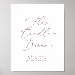 Delikate Rose Gold Diese Kerze Burns Memorial-Zeic Poster