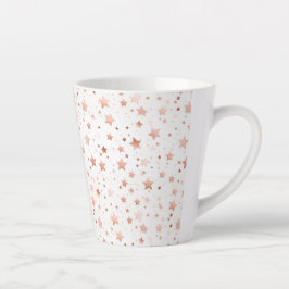 Delikate Rose Gold Stars Kleine Latte Tasse