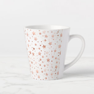 Delikate Rose Gold Stars Kleine Latte Tasse