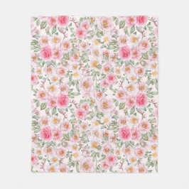 Delikate Rose im Garten Fleecedecke