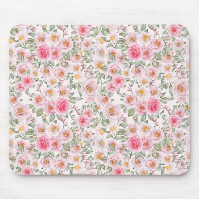 Delikate Rose im Garten Mousepad (Vorne)