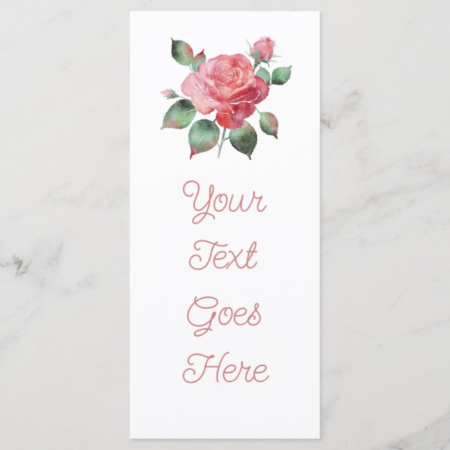 Delikate Rose Menükarte (Vorderseite)