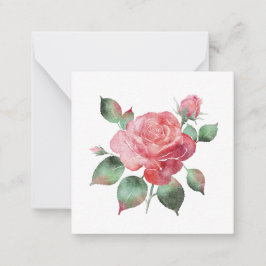 Delikate Rose Mitteilungskarte
