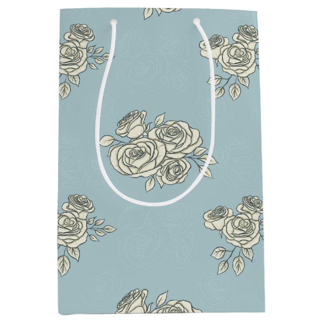 Delikate Rose Mittlere Geschenktüte (Vorderseite)