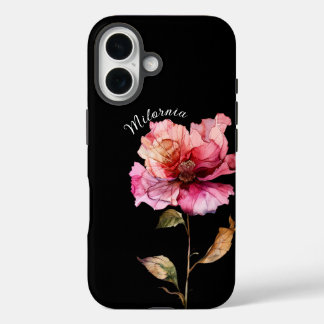 Delikate Rose, personalisieren iPhone 16 Hülle