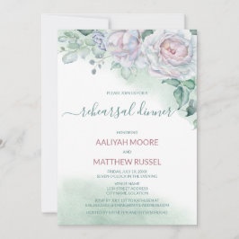 Delikate Rose Probe Abendessen Einladung