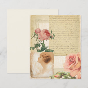 Delikate Rose Vintages Scrapbook Papier