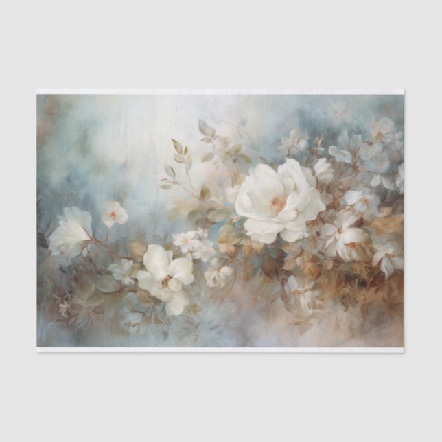 Delikate, sanfte, schöne, elegante Florals Dekorat Seidenpapier (Vorderseite)