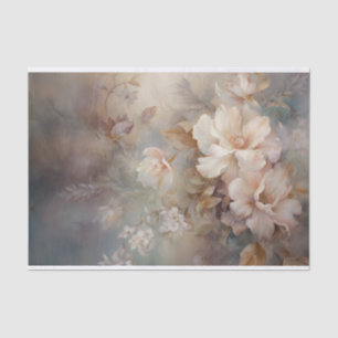Delikate, sanfte, schöne, elegante Florals Dekorat Seidenpapier