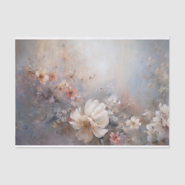 Delikate, sanfte, schöne, elegante Florals Dekorat Seidenpapier (Vorderseite)