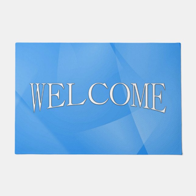 Delikate Schichten von Blau Fußmatte (Vorderseite)