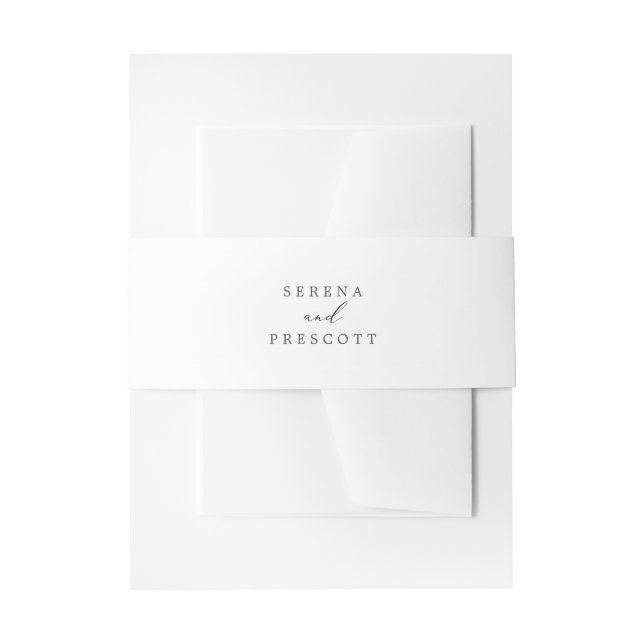 Delikate Schwarze Kalligraphie Braut und Groom Hoc Einladungsbanderole (Vorderseite Beispiel)