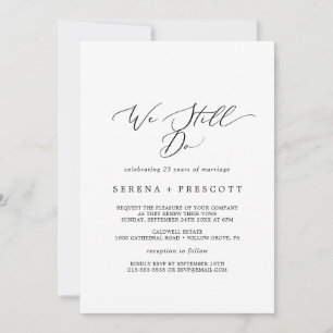 Delikate schwarze Kalligraphie machen wir immer no Einladung