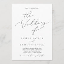 Delikate Silberkalligraphie, die Hochzeit von