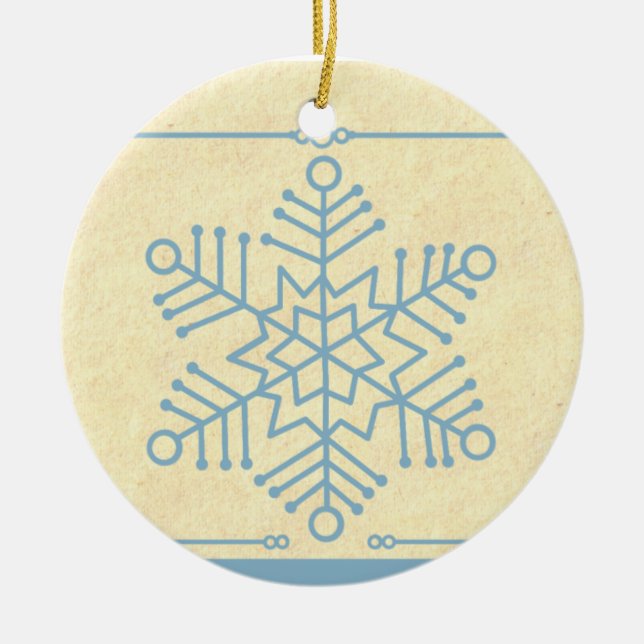 Delikate Snowflake Runde Weihnachtsschmuck (Vorne)